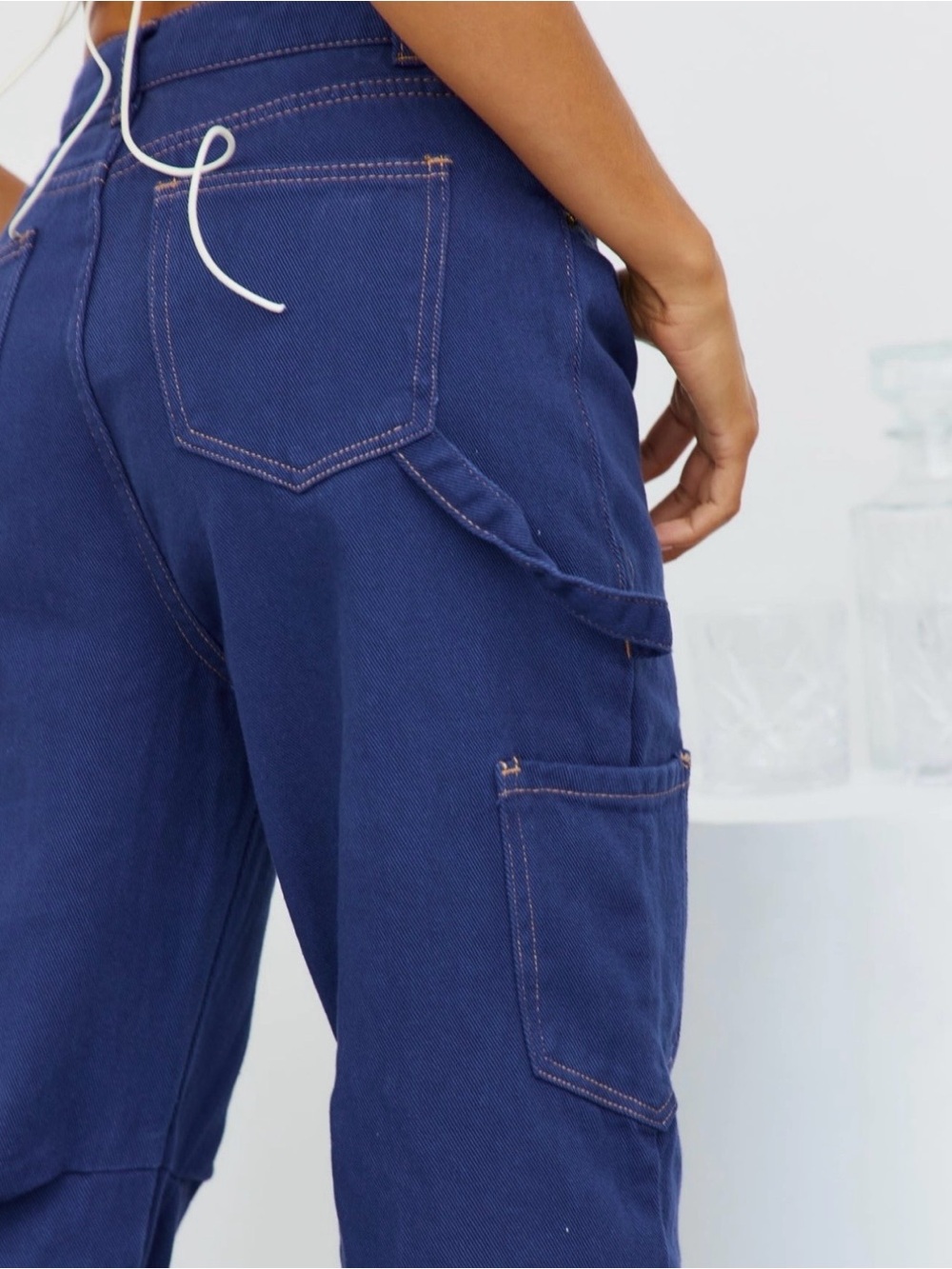 LIONESS Miami Vice Pant Dark Denim Size S - Picture 3 of 10